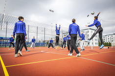 Mecz pokazowy podczas otwarcia nowego kompleksu sportowego Politechniki Rzeszowskiej,
